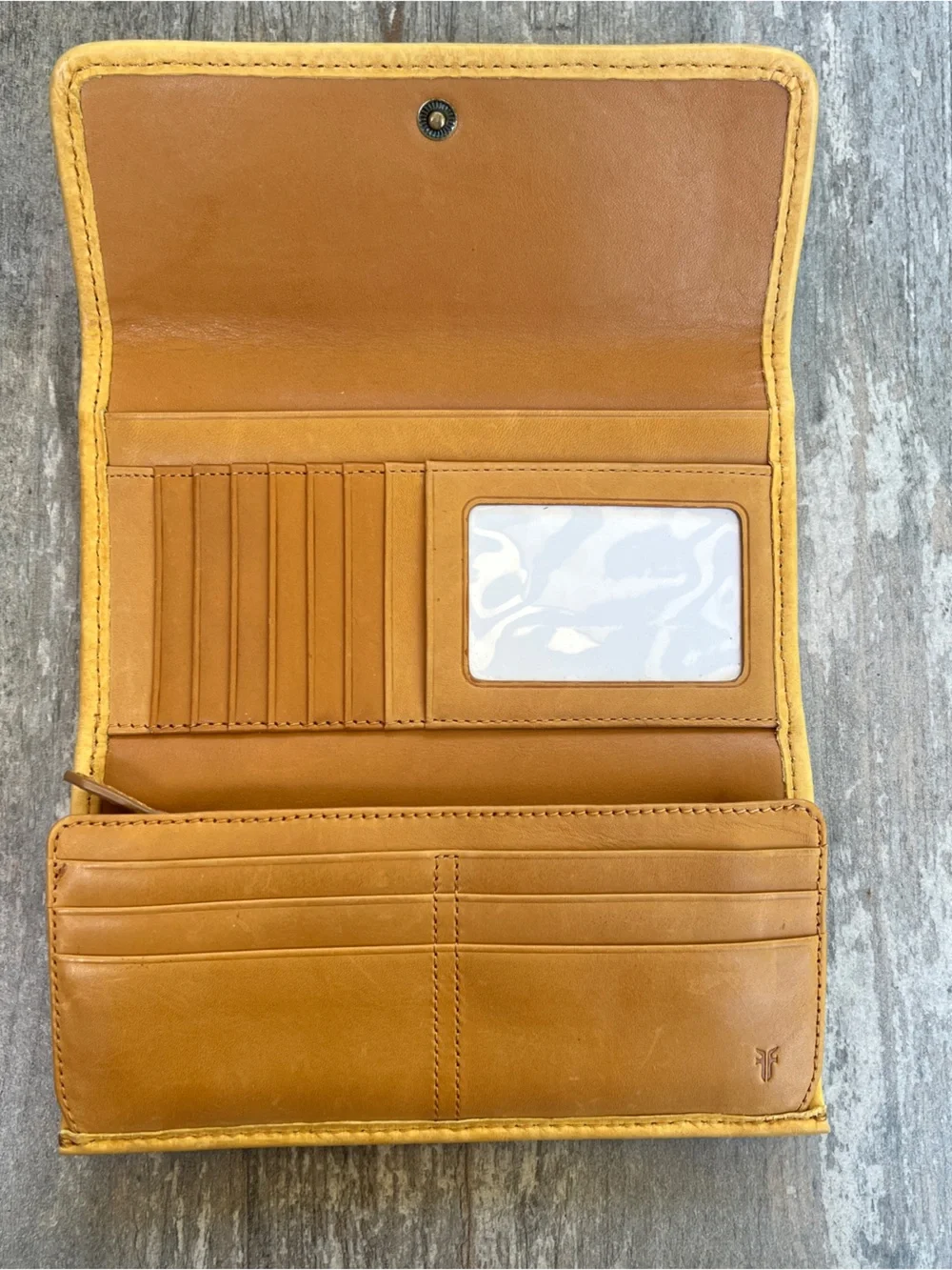 FRYE Banana Yellow campus wallet